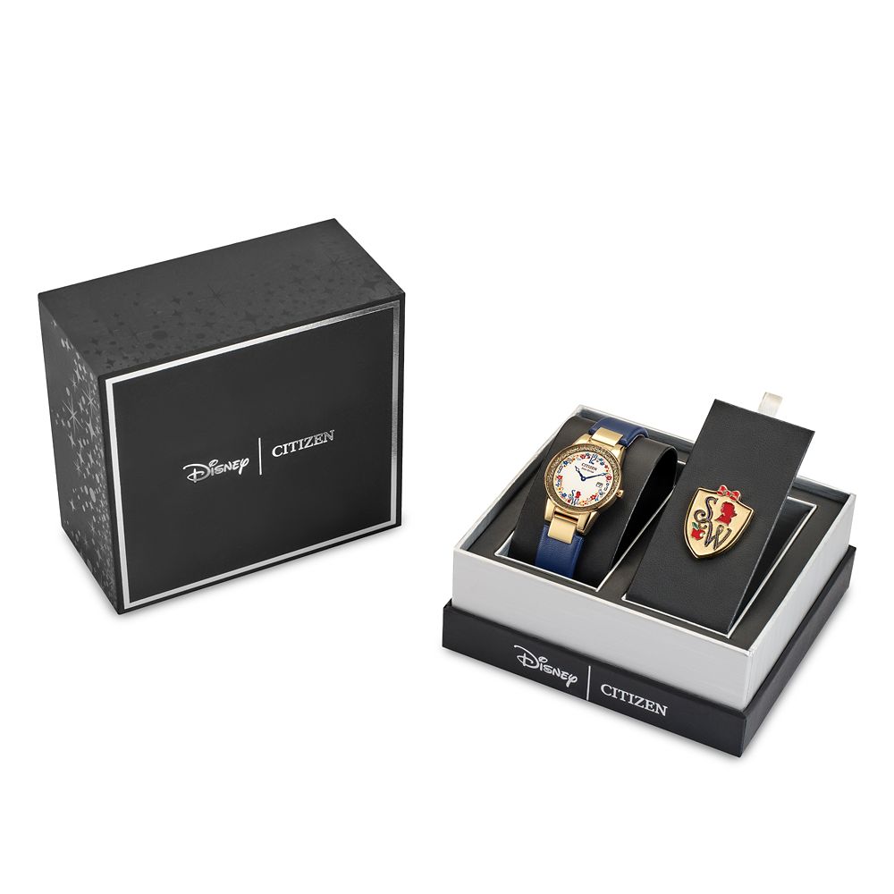 Snow White Watch with Pin Set for Women by Citizen