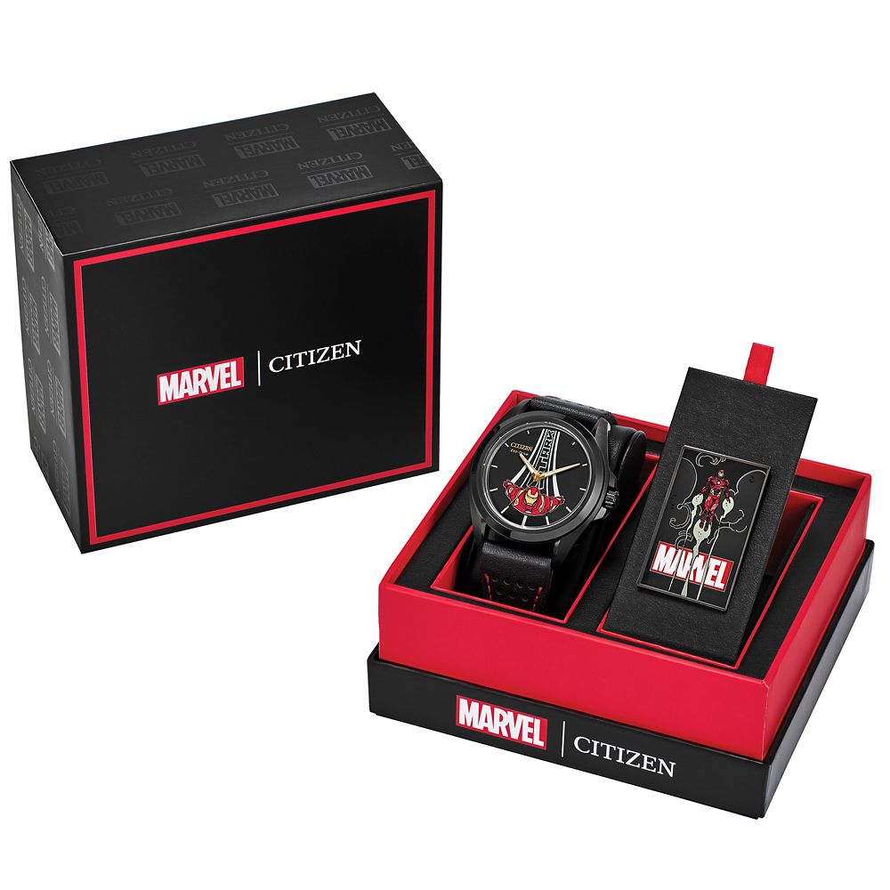 Iron Man Watch for Adults with Pin Set by Citizen