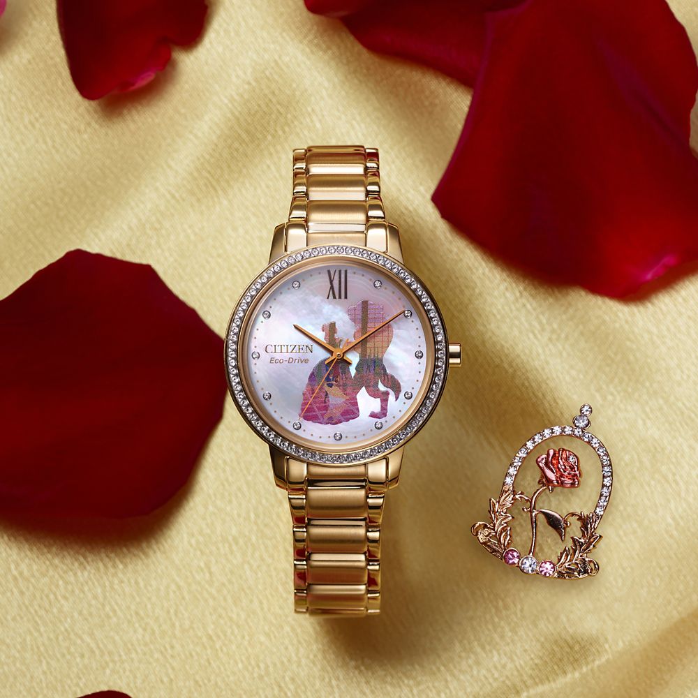 Beauty and the Beast Watch and Pin Set by Citizen