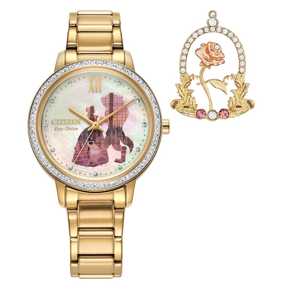 Beauty and the Beast Watch and Pin Set by Citizen