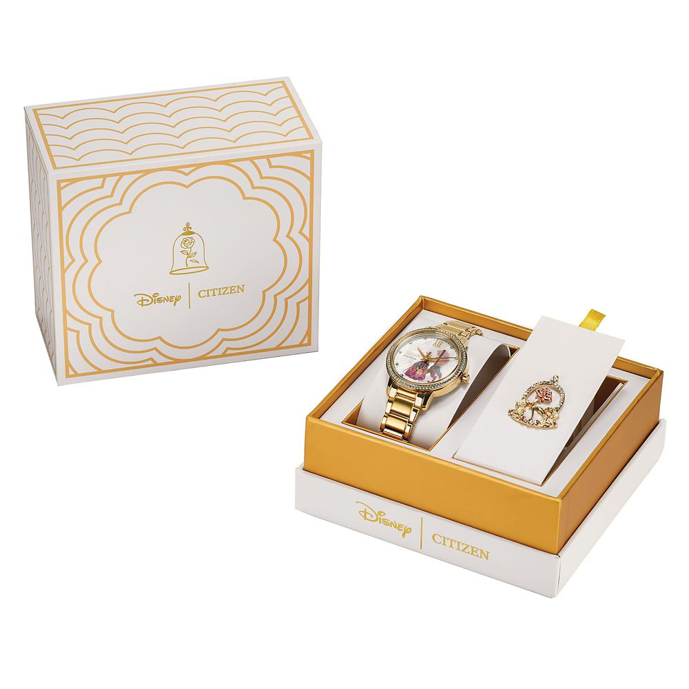 Beauty and the Beast Watch and Pin Set by Citizen