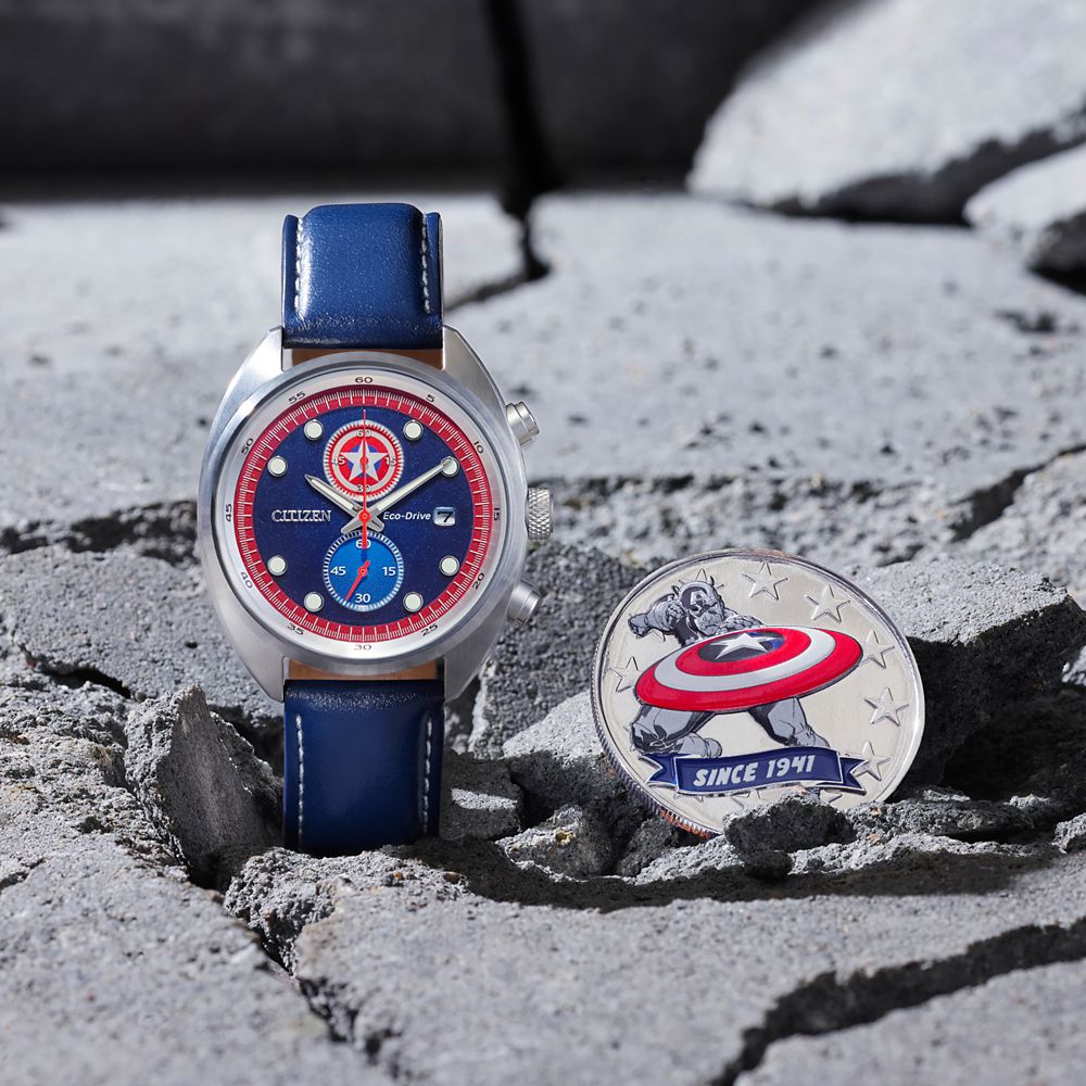 Captain America 85th Anniversary Watch and Coin Set for Adults by Citizen