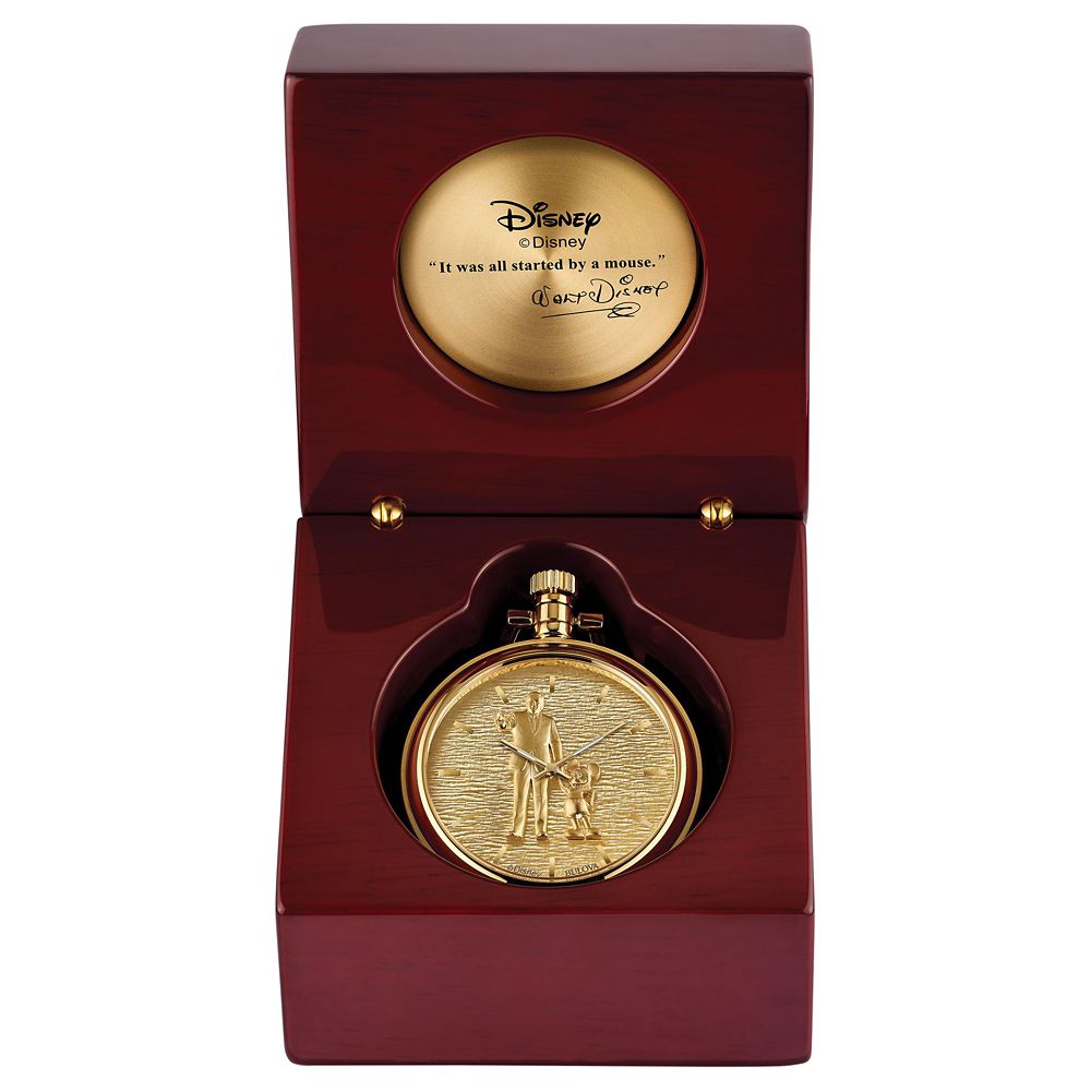 Walt Disney and Mickey Mouse ''Partners'' Pocket Watch by Bulova