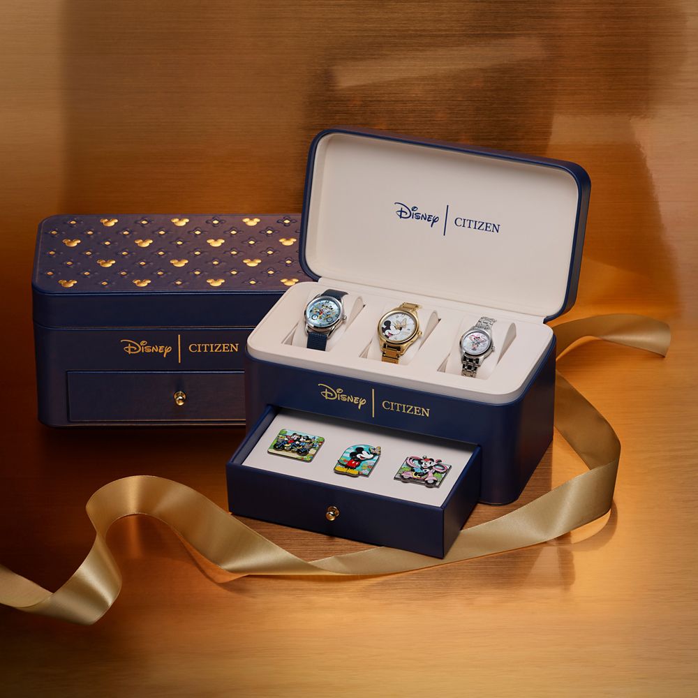 Mickey and Minnie Mouse Watch and Pin Set for Women by Citizen &ndash; Limited Edition