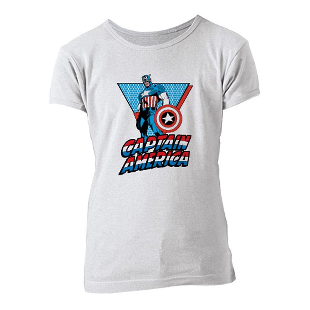 Captain America Retro Tee for Girls  Customizable Official shopDisney