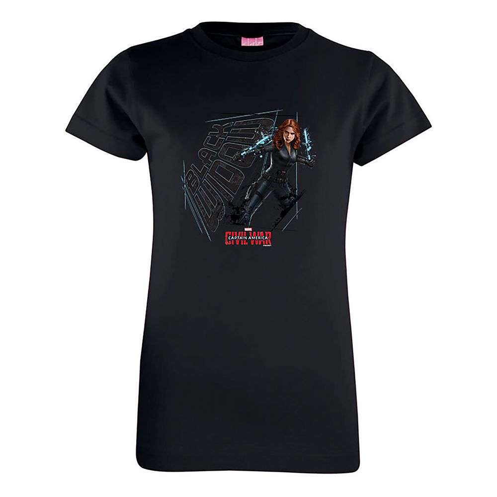 Black Widow Tee for Girls: Captain America: Civil War – Customizable