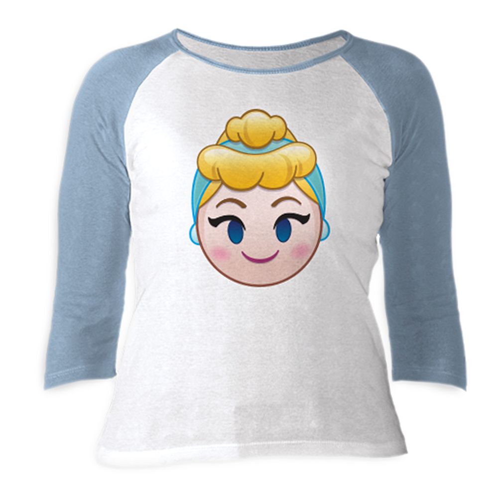 Cinderella Emoji 3/4 Sleeve Raglan Tee for Women  Customizable Official shopDisney