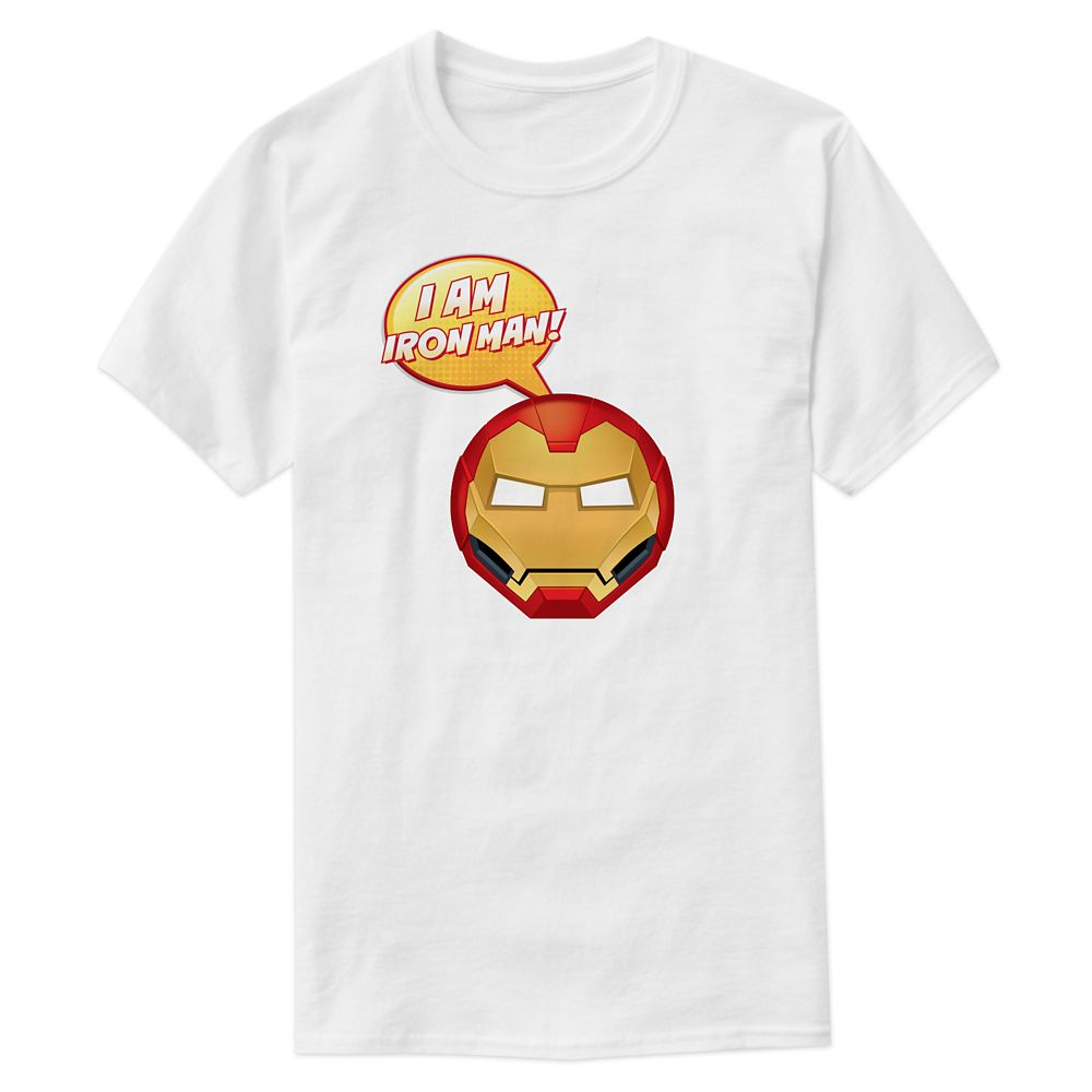 ''I Am Iron Man!'' Text Emoji Tee for Men Customizable Official shopDisney