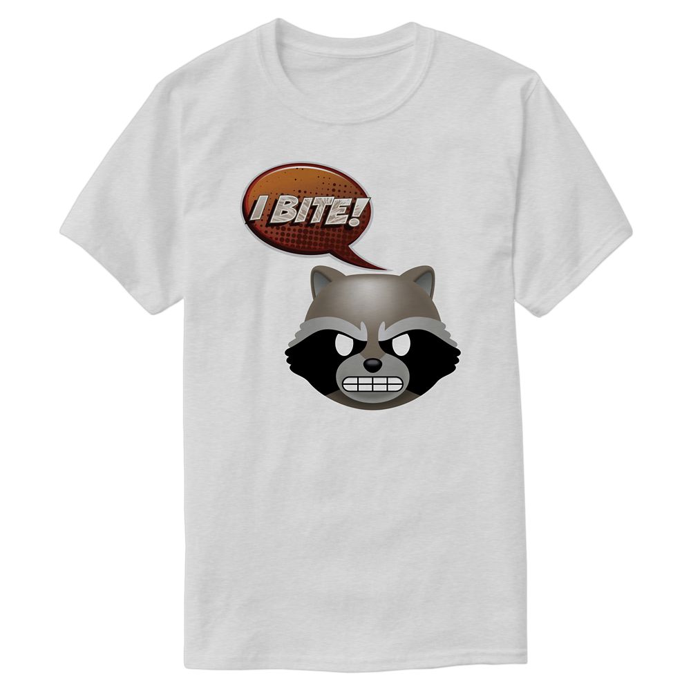 ''I Bite!'' Rocket Text Emoji Tee for Men Customizable Official shopDisney