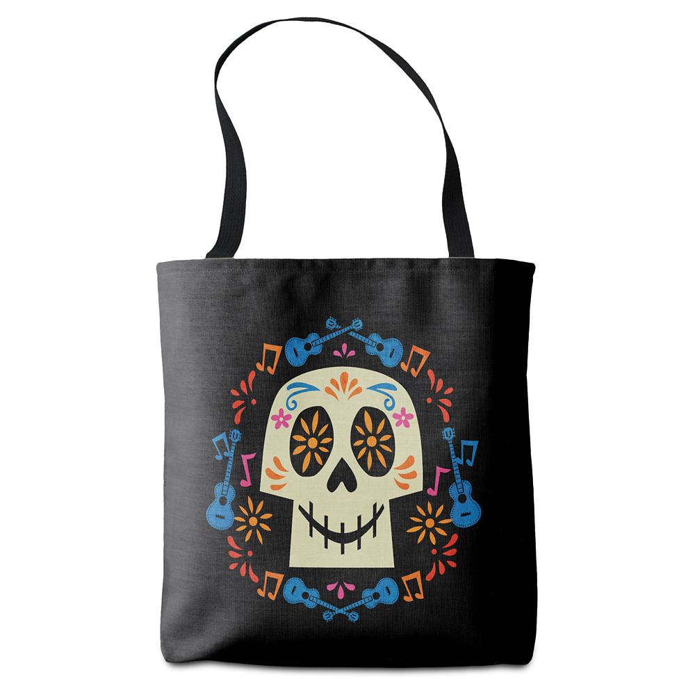 Coco Skull with Guitars & Flowers Tote Bag – Customizable