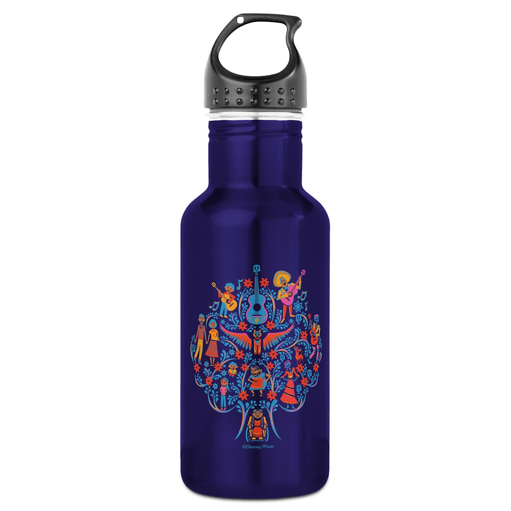 Coco Colorful Character Tree Graphic Water Bottle Customizable Official shopDisney