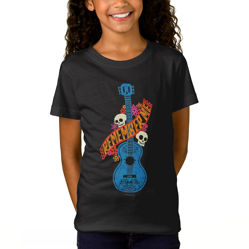Coco Remember Me Guitar Graphic T-Shirt for Girls – Customizable