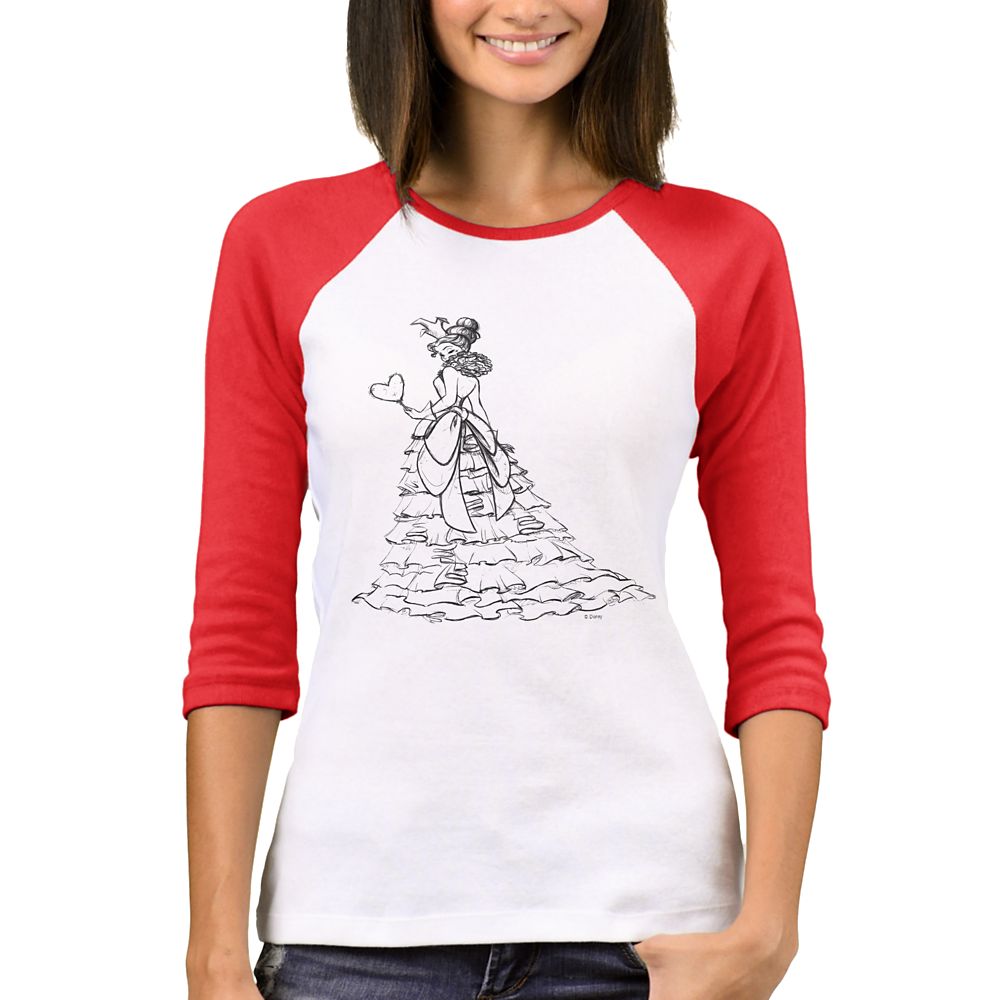 Queen of Hearts Raglan T-Shirt for Women  Art of Disney Villains Designer Collection