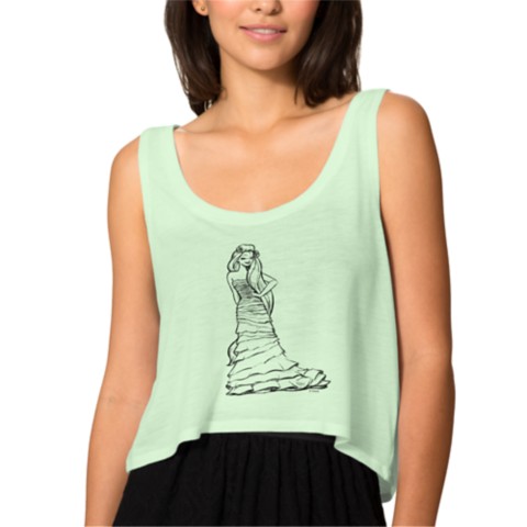 Женские топы Disney Ariel Cropped Tank for Women – Art of Princess Designer Collection