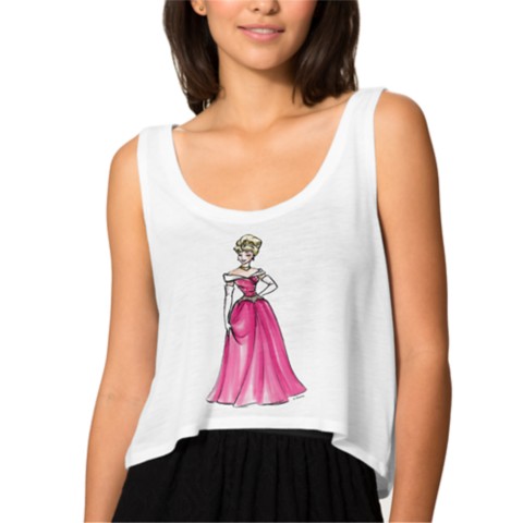 Женские топы Disney Aurora Cropped Tank for Women – Art of Princess Designer Collection
