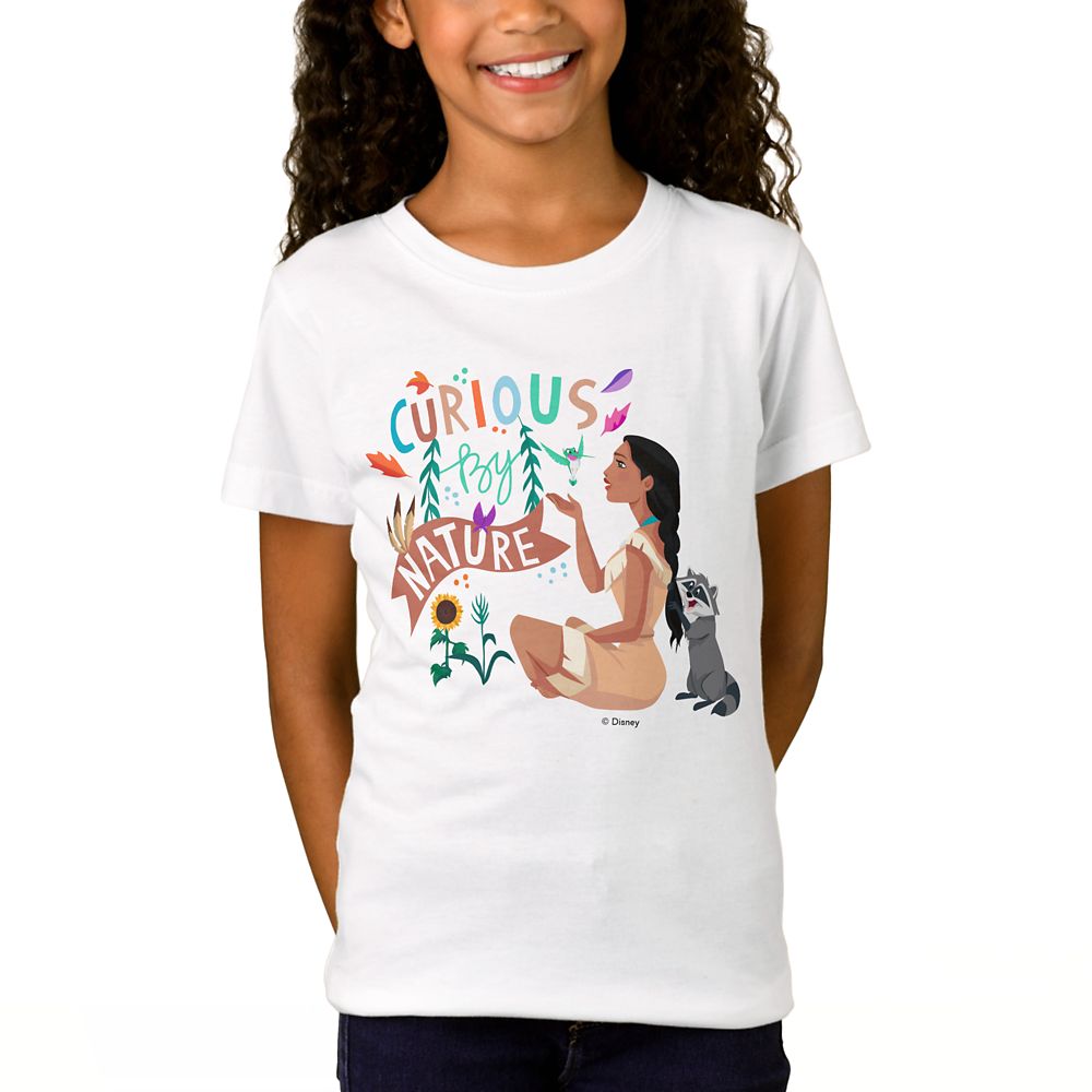 Pocahontas Curious By Nature T-Shirt for Girls Customizable Official shopDisney