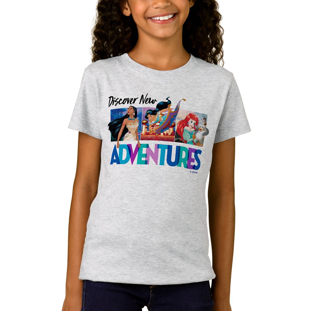 Disney Princess ''Discover New Adventures'' T-Shirt for Girls – Customizable