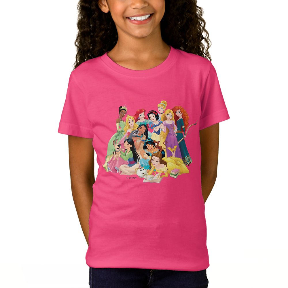 Disney Princess ''Adventure Begins Here'' T-Shirt for Girls – Customizable