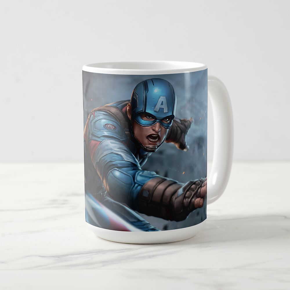 Captain America Shield Coffee Mug &ndash; Marvel Future Fight &ndash; Customizable
