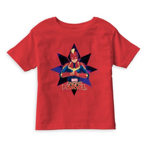 Детские футболки Disney Marvel's Captain Marvel Galactic Star Character Graphic T-Shirt for Boys