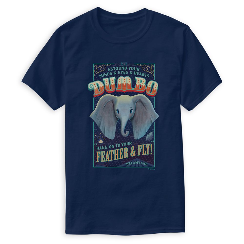 Dumbo Hang on to Your Feather & Fly! T-Shirt for Men  Live Action Film  Customized Official shopDisney