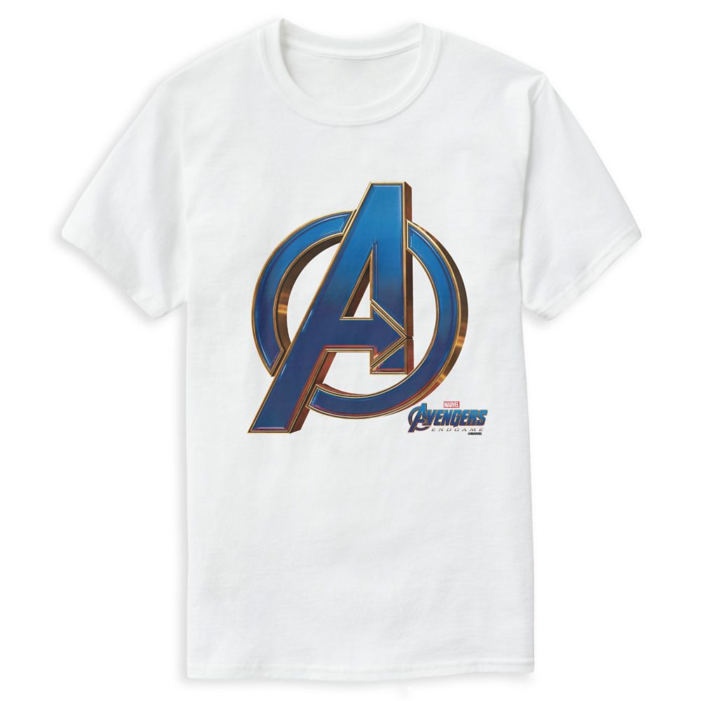 Marvels Avengers: Endgame  Avengers Blue & Gold Logo T-Shirt for Men  Customized Official shopDisney