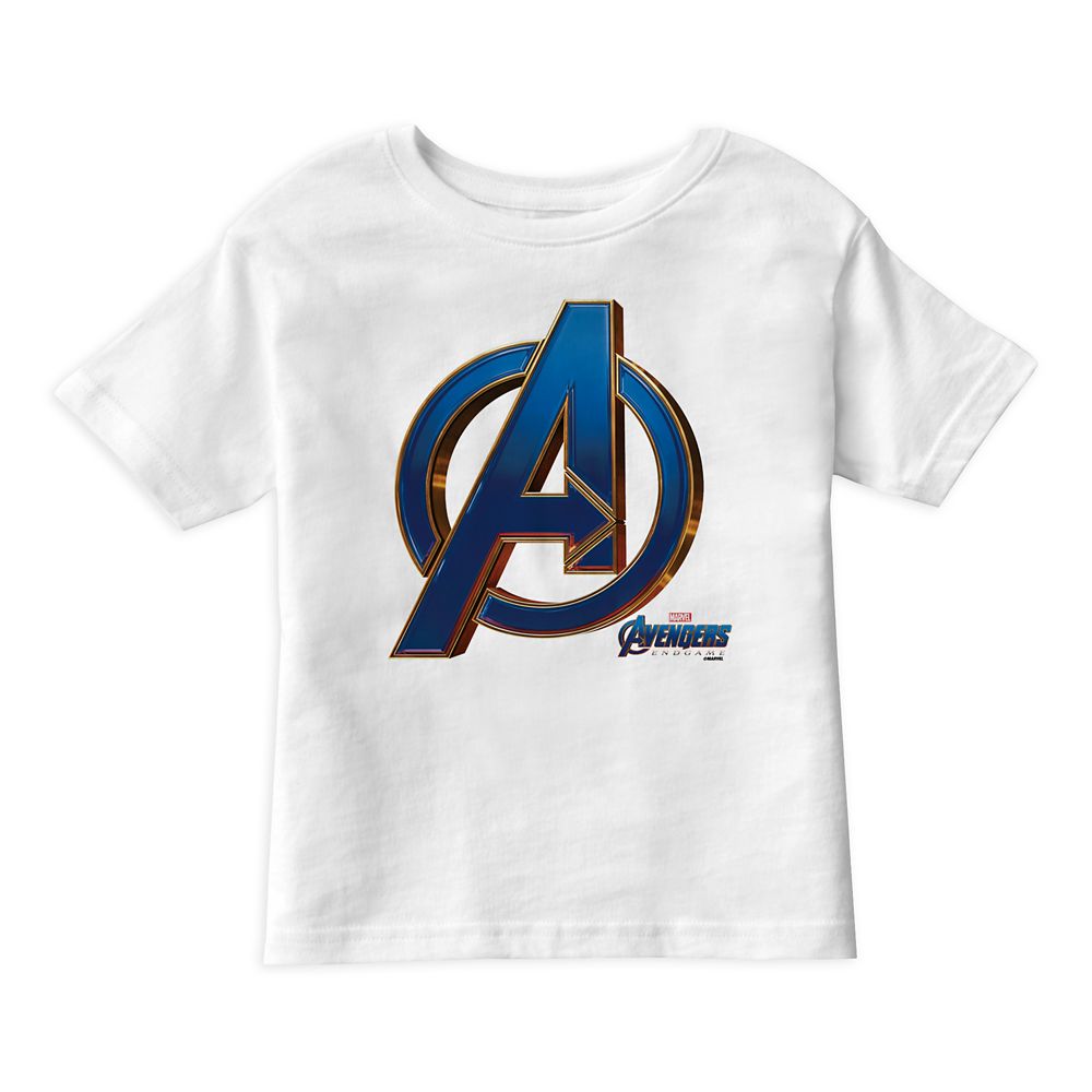 Marvels Avengers: Endgame  Avengers Blue & Gold Logo T-Shirt for Boys  Customized Official shopDisney