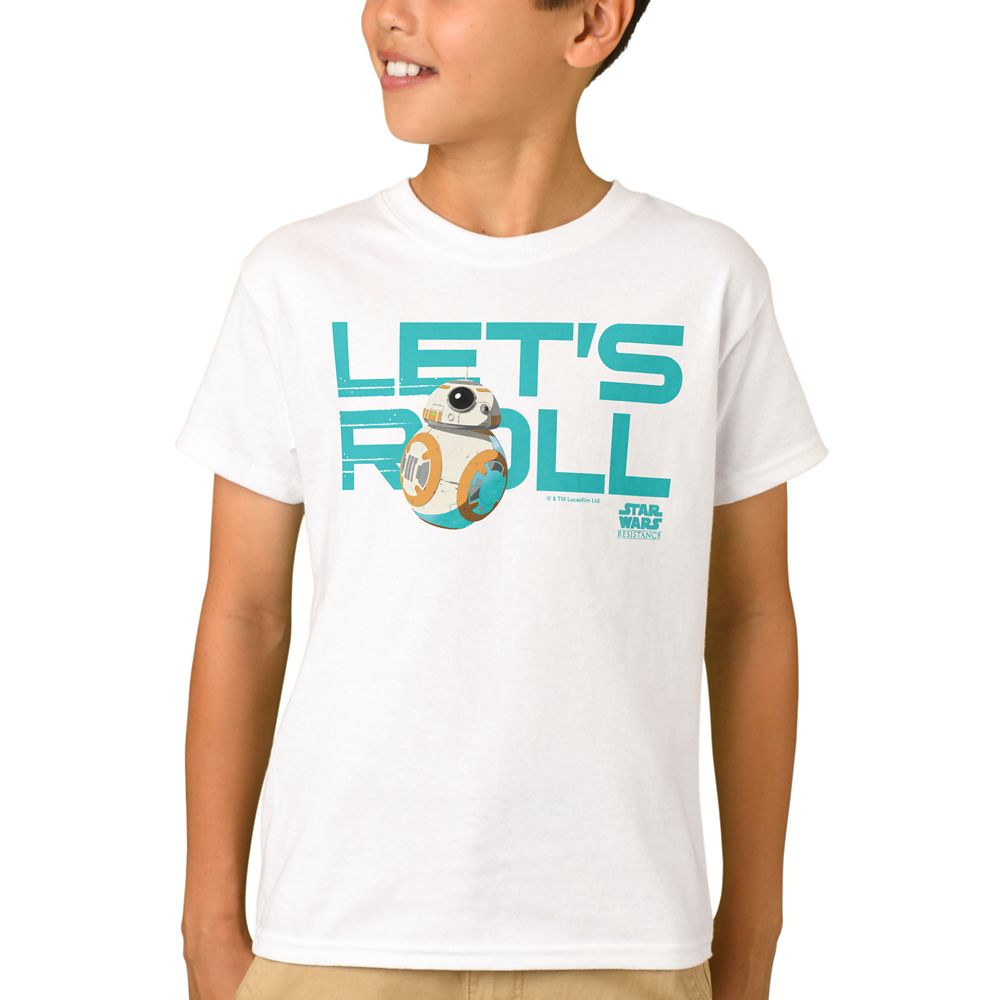 BB-8 Lets Roll T-Shirt for Boys  Star Wars  Customized Official shopDisney