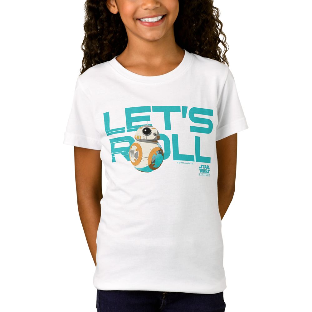 BB-8 Lets Roll T-Shirt for Girls  Star Wars  Customized Official shopDisney