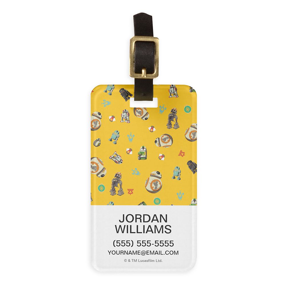 Star Wars Resistance: Droids Luggage Tag  Customizable Official shopDisney