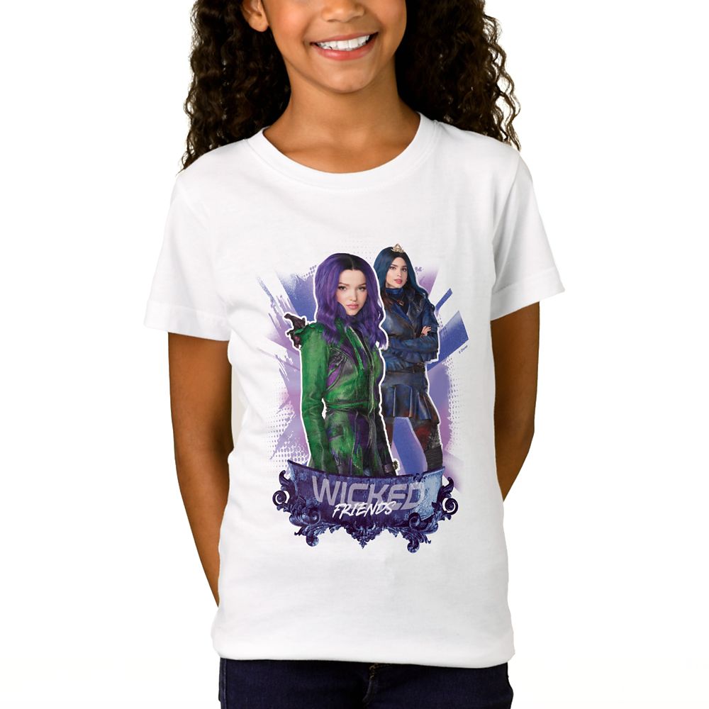 Mal Evie Wicked Friends T Shirt for Girls Descendants 3 Customized Disney Store