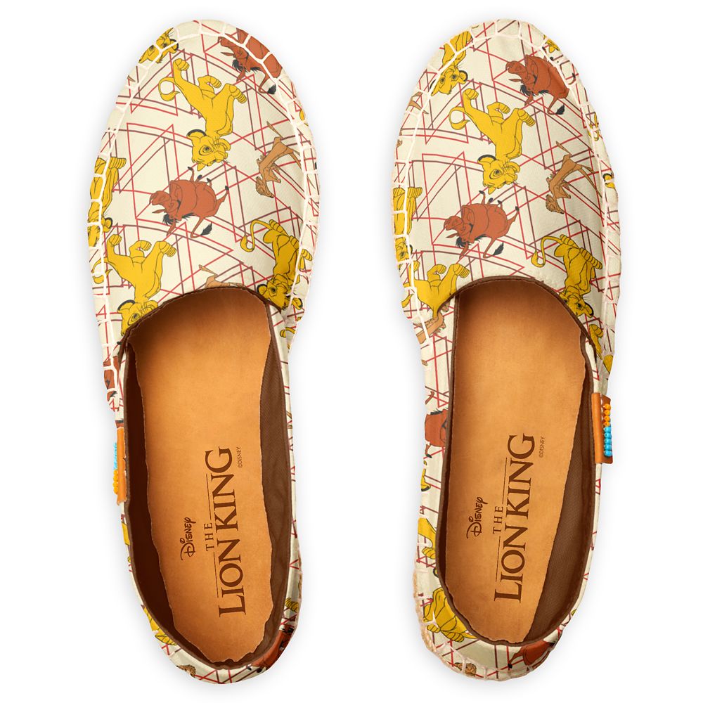 The Lion King Simba, Timon, Pumbaa Geometric Pattern Espadrilles for Women Customized Official shopDisney