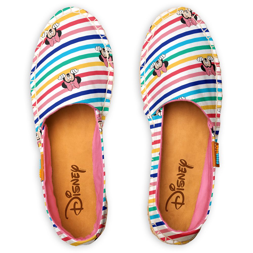 Minnie Mouse Peekaboo Rainbow Pattern Espadrilles for Women Customized Official shopDisney