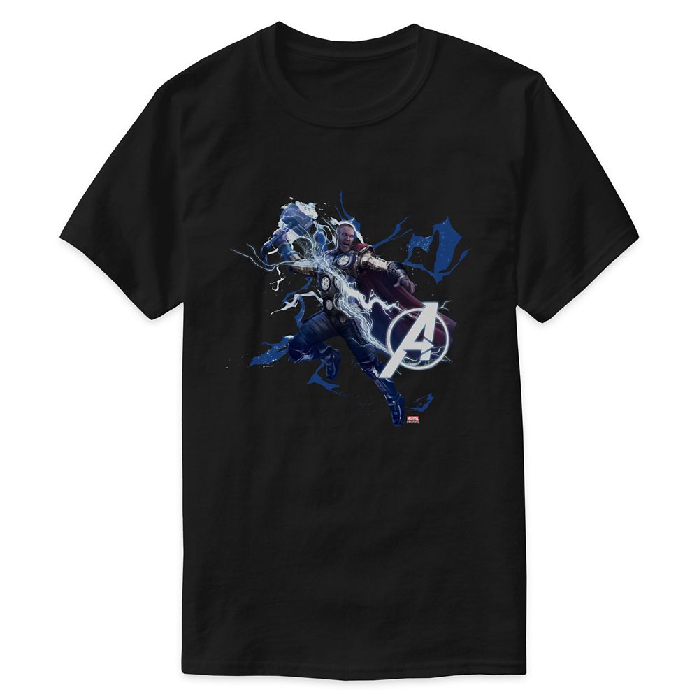 Thor Blue Lightning Graphic T-Shirt for Men Customized Official shopDisney