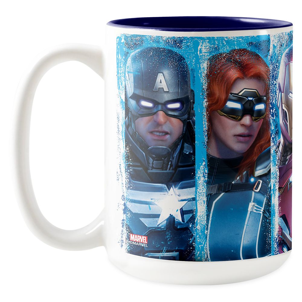 Avengers Lineup Over Logo Two-Tone Coffee Mug Customized Official shopDisney