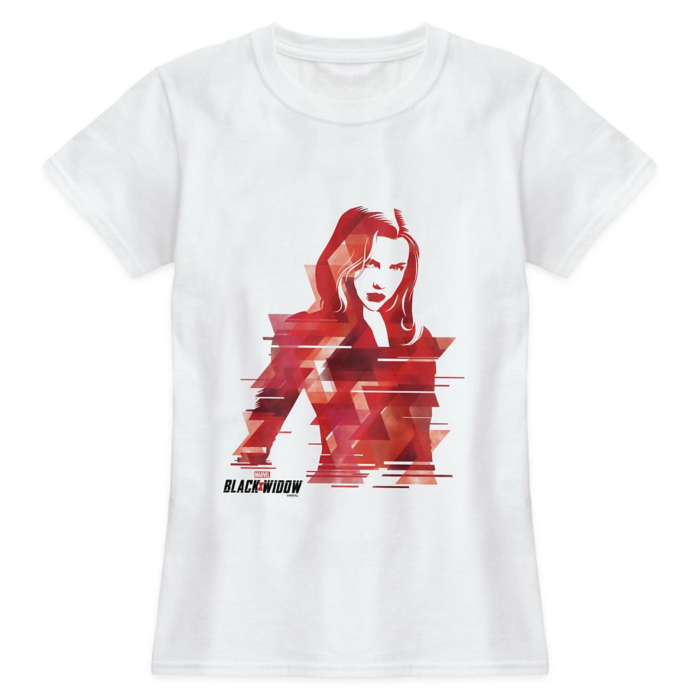 Black Widow Hourglass Textured Portrait T-Shirt for Women  Customized Official shopDisney