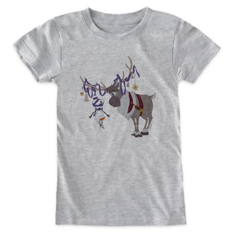 Детские футболки Disney Olaf & Sven Decked out in Holiday Style T-Shirt