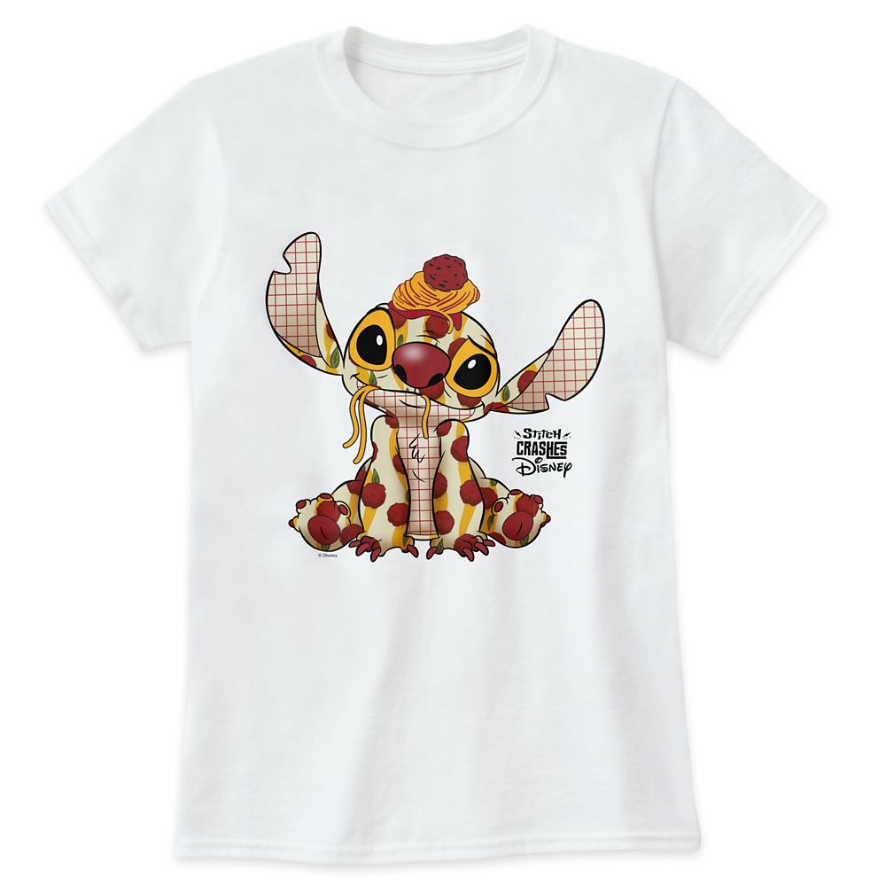 Stitch Crashes Disney T-Shirt for Adults – Lady and the Tramp – Customized