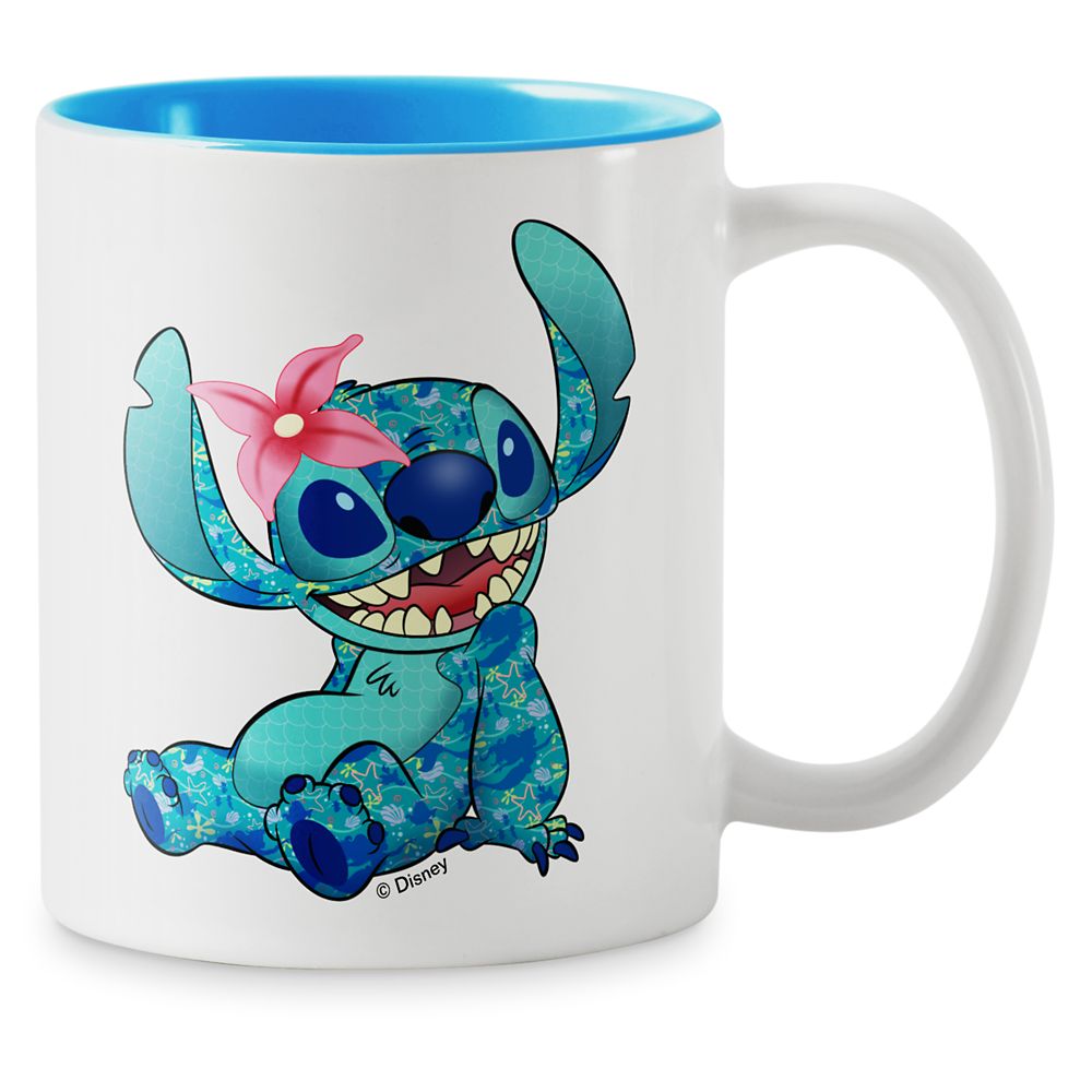 Stitch Crashes Disney Two-Tone Coffee Mug The Little Mermaid Customized