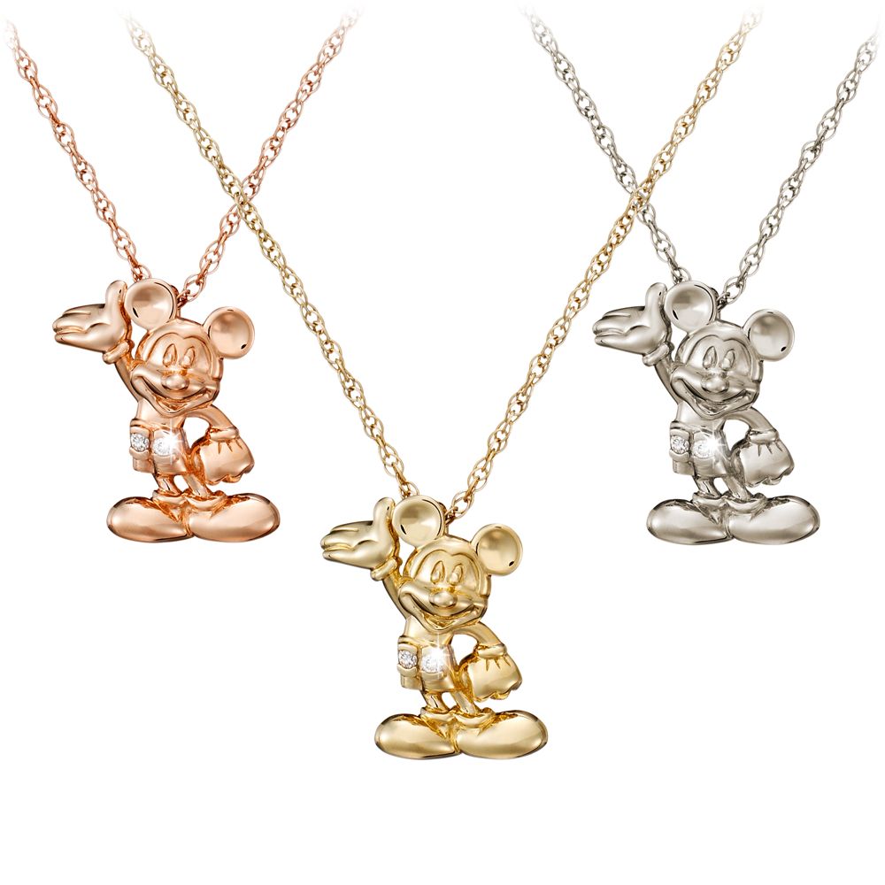 Mickey Mouse Figure Diamond Necklace  18 Karat Official shopDisney