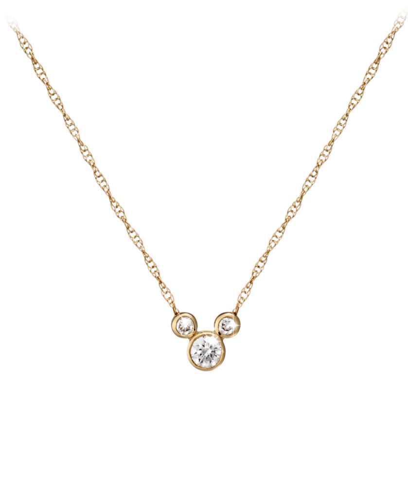 Mickey Mouse Diamond Necklace &ndash; 18K Gold &ndash; Small