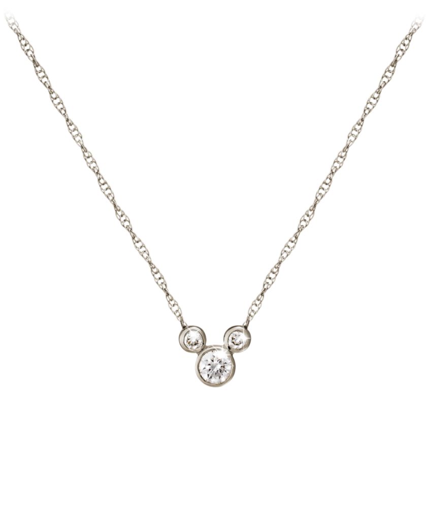 Mickey Mouse Diamond Necklace &ndash; 18K Gold &ndash; Small