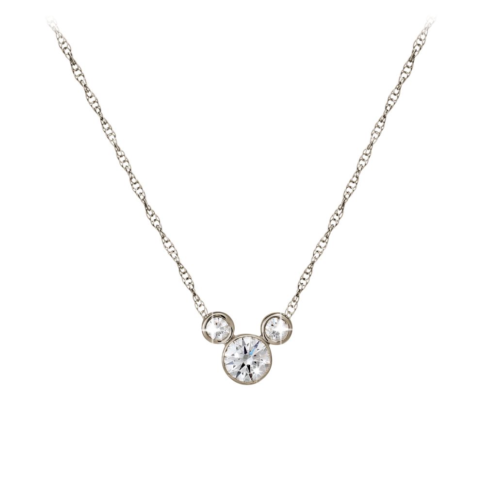Diamond Mickey Mouse 14K Necklace &ndash; Medium