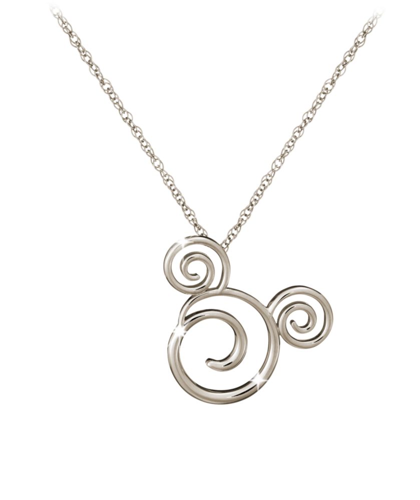 Gold Swirled Mickey Mouse Necklace &ndash; 18K