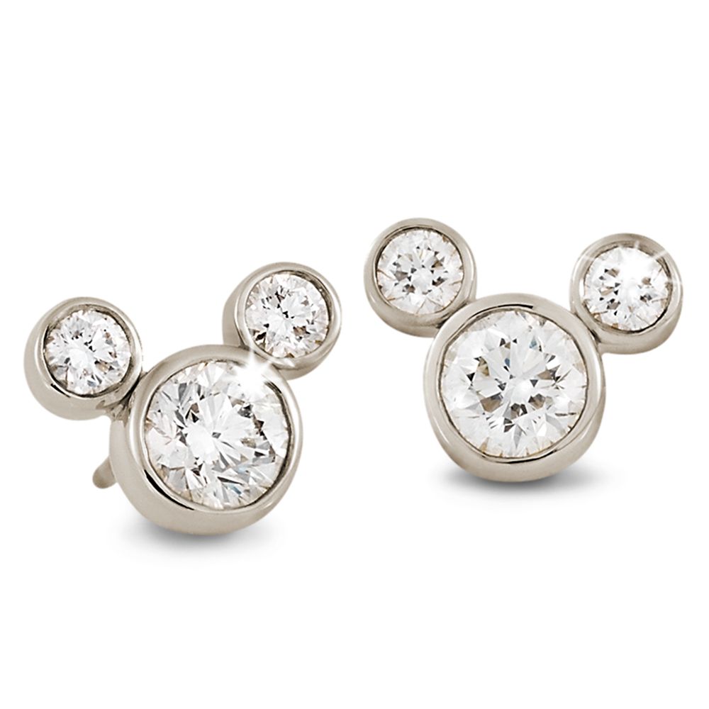 Diamond Mickey Mouse 14K Earrings &ndash; Medium