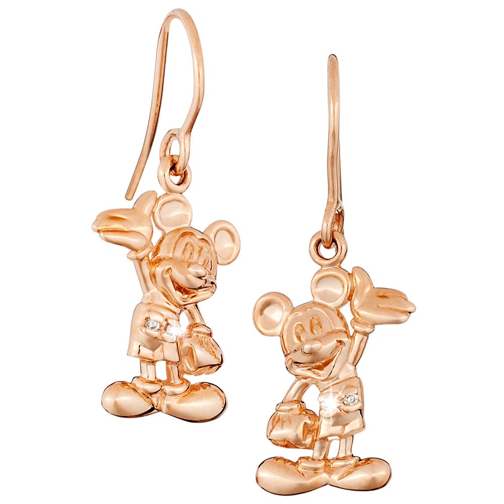 Mickey Mouse Earrings &ndash; Diamond and 14K
