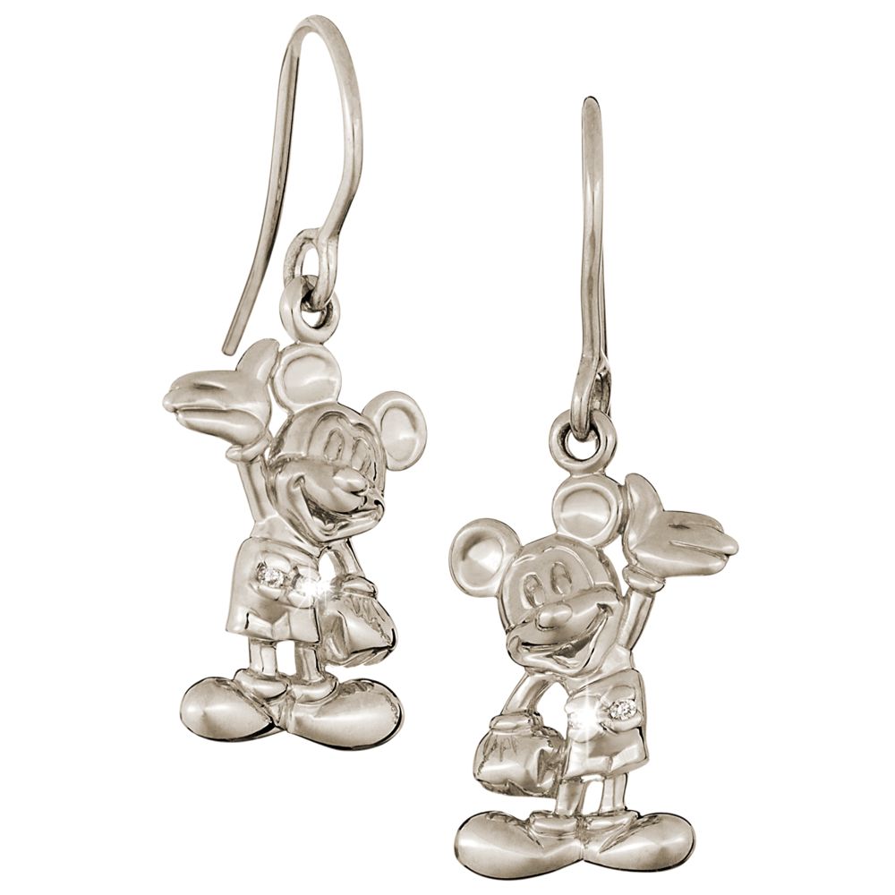 Mickey Mouse Earrings &ndash; Diamond and 14K