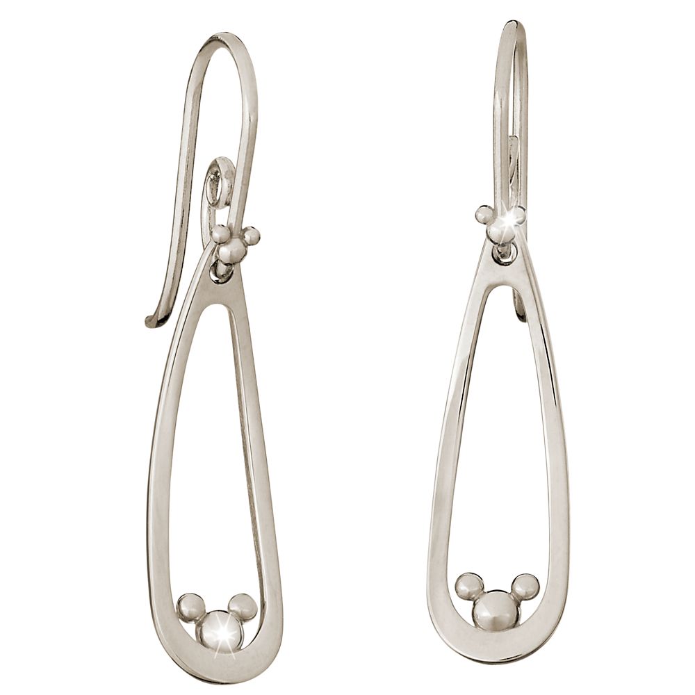 Mickey Mouse Drop Earrings - 14K