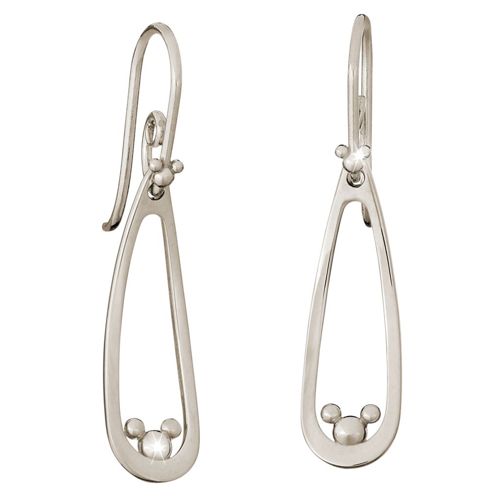 Mickey Mouse Drop Earrings &ndash; 14K