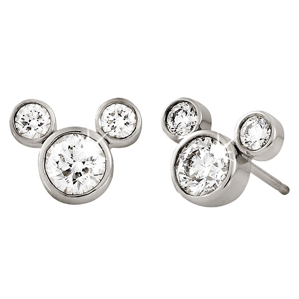 Mickey Mouse Diamond Earrings &ndash; Small